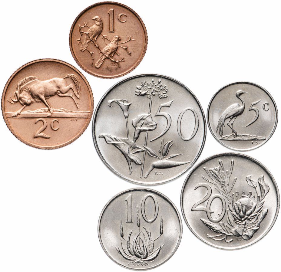 купить ЮАР набор из 6 монет 1972