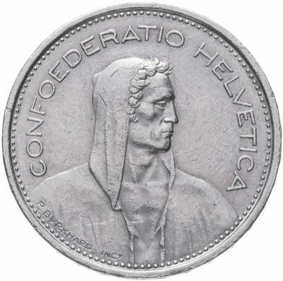 купить Швейцария 5 франков 1977