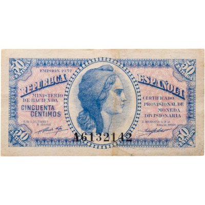 купить Испания 50 сантимов 1937 года (Pick 93)