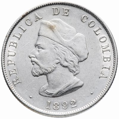 купить Колумбия 50 сентаво (centavos) 1892 "400 лет плаванию Колумба"