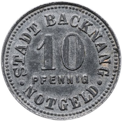купить Германия "Бакнанг" 10 пфеннигов 1918 нотгельд