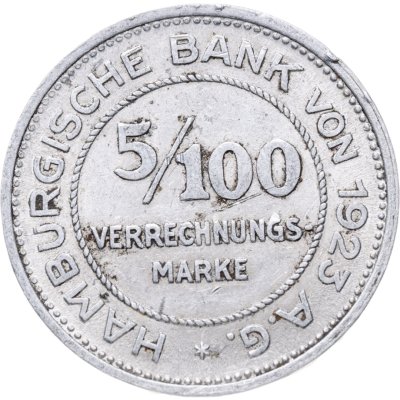 купить Германия (Гамбург) нотгельд 5 пфеннигов (5/100 марки) 1923