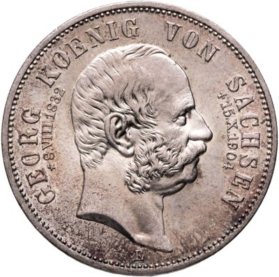 купить Германия (Империя) 5 марок (mark) 1904 "Смерть Георга Саксонского"