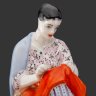 Купить Статуэтка "Работница, вышивающая знамя", автор модели Н.Я. Данько, фарфор, роспись, золочение, Ленинградский фарфоровый завод (ЛФЗ), Россия, 1960-1990 гг.