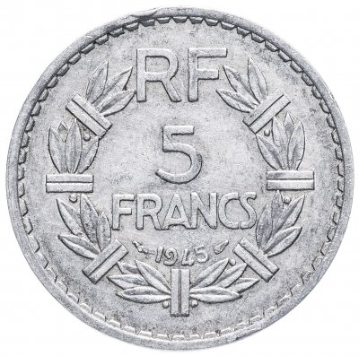 купить Франция 5 франков 1945- 1946 гг.