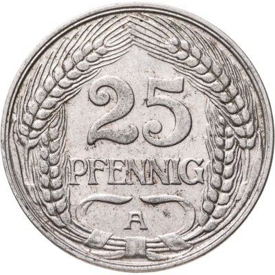 купить Германия 25 пфеннигов (pfennig) 1911 А
