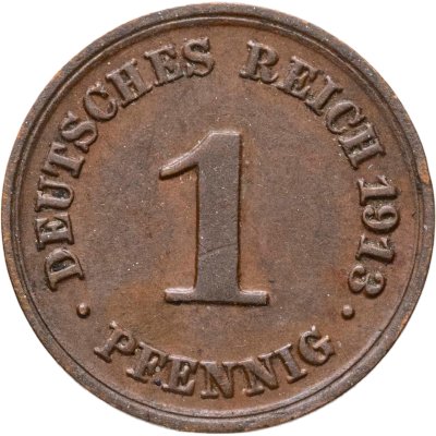 купить Германия 1 пфенниг 1913 F
