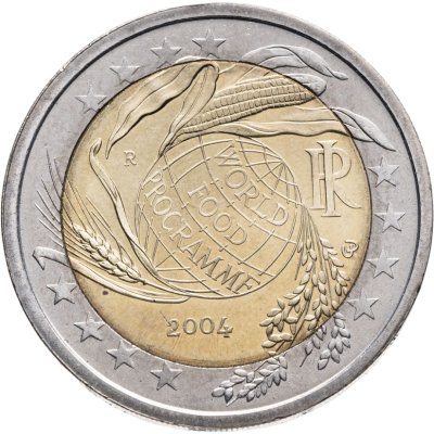 купить Италия 2 евро (euro) 2004 "50 лет Всемирной Продовольственной программы"