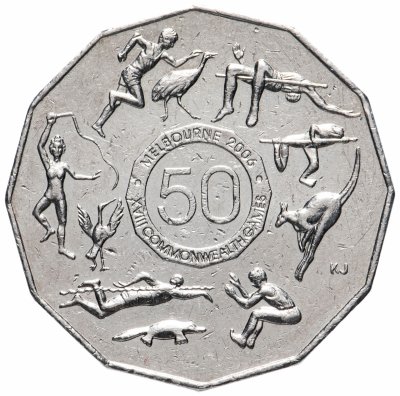 купить Австралия 50 центов (cents) 2005 XVIII Игры Содружества