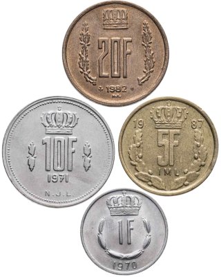 купить Люксембург набор монет 1970-1987 (4 монеты)