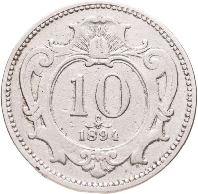 купить Австрия 10 геллеров (heller) 1894