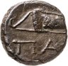 Купить Боспор Киммерийский, Перисад IV., Обол чекан Пантикапей 150 -140 год до н.э. (Голова Аполлона в венке вправо/Лук в горите)