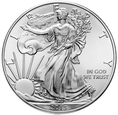 купить США 1 доллар 2013 UNC "Шагающая Свобода - Американский серебряный орел"