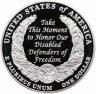 Купить США 1 доллар (dollar) 2010 "Ветераны - инвалиды войны"