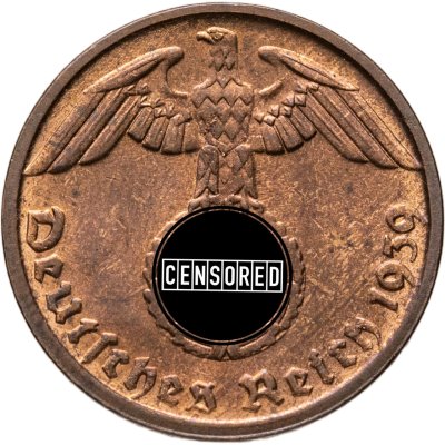купить Германия, Третий рейх 1 рейхспфенниг (reichspfennig) 1939, знак монетного двора: "D" - Мюнхен