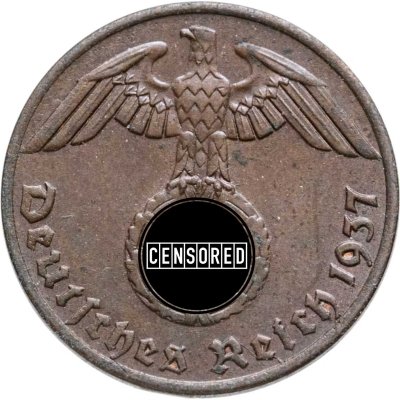 купить Германия, Третий рейх 1 рейхспфенниг (reichspfennig) 1937 "А"