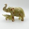 Купить Статуэтка "Слон со слоненком", натуральный камень (оникс), резьба, Азия, 2000-2015 гг.