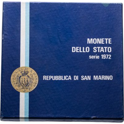 купить Сан-Марино годовой набор из 8 монет 1972 в оригинальной упаковке