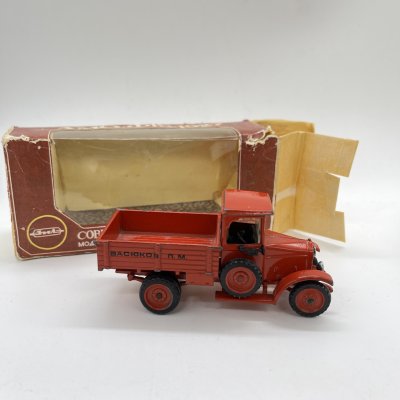 купить Модель автомобиля АМО Ф-15 в оригинальной коробке, пластик, бумага, печать, СССР, 1980-1990 гг.