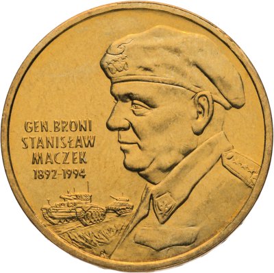 купить Польша 2 злотых (zlote) 2003 "Генерал Станислав Мачек"