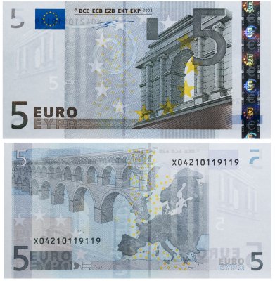 купить Евросоюз 5 евро 2002 (Pick 1x(1) Германия