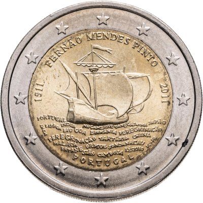 купить Португалия 2 euro (евро) 2011 500 лет со дня рождения Фернана Мендеша Пинту