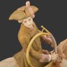 Купить Скульптура кабинетная "Охота" (Парфорсная охота, во время которой всадники со сворами собак загоняли зверя), фарфор, роспись, Royal Dux, Чехословакия, 1930-1950 гг.
