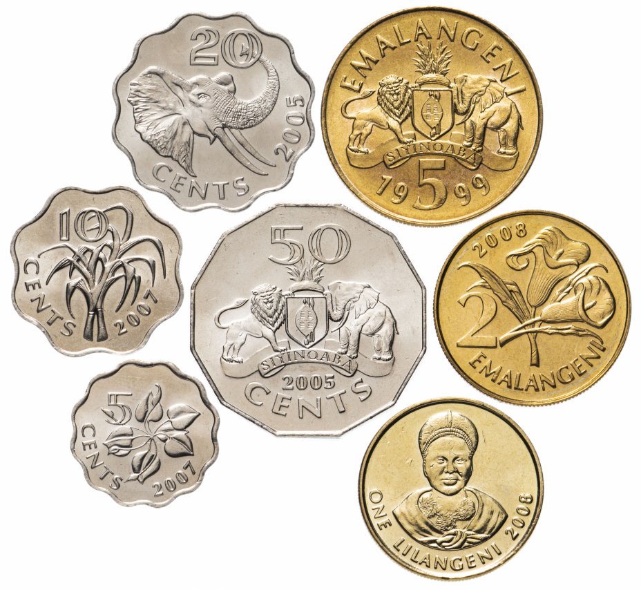 купить Свазиленд набор монет 1999-2011 (7 штук)