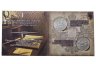 Купить Две монеты в буклете "150 лет Русскому Историческому" и "170 лет Русскому Географическому Обществу"