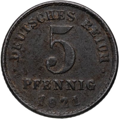 купить Германия, Веймарская республика 5 пфеннигов (pfennig) 1921 D
