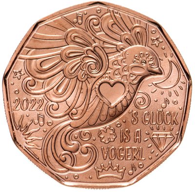 купить Австрия 5 евро 2022 'Птица счастья"