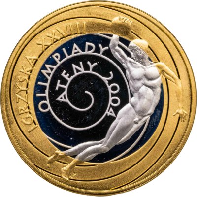 купить Польша 10 злотых (zlotych) 2004 XXVIII летние Олимпийские Игры, Афины 2004 - Дискобол