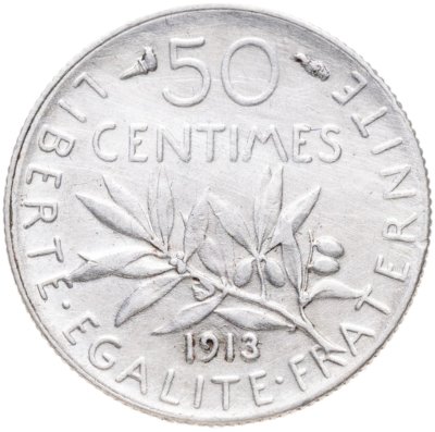 купить Франция 50 сантимов (centimes) 1913