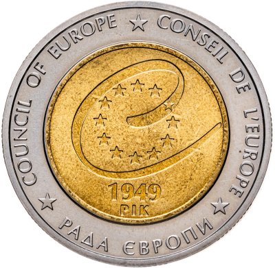 купить Украина 5 гривен 2009 "60 лет Совету Европы"