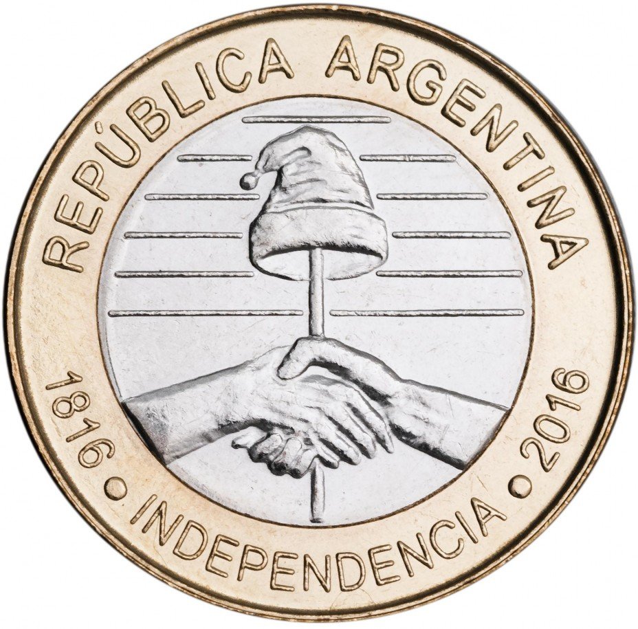 купить Аргентина 2 песо 2016 "200 лет независимости"