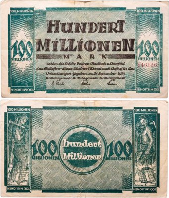 купить Германия, Нотгельд, Ботроп 100 миллионов марок 1923