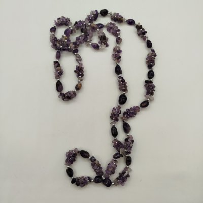 купить Бусы с бусинами разной формы, натуральный камень, СССР, 1980-1990 гг.