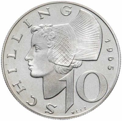 купить Австрия 10 шиллингов (shillings) 1965