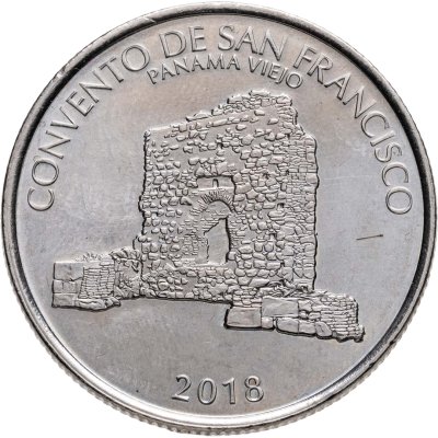 купить Панама 1/2 бальбоа 2018 "Монастырь Сан-Франциско"