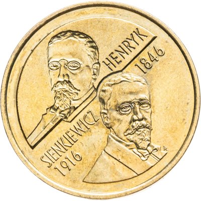 купить Польша 2 злотых (zlote) 1996 "150 лет со дня рождения Генрика Сенкевича"