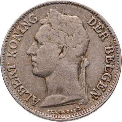 купить Бельгийское Конго 50 сантимов (centimes) 1926 Надпись на голландском - 'ALBERT KONING DER BELGEN'