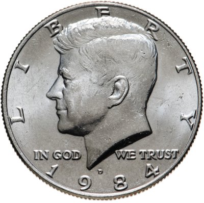 Купить США 50 центов (1/2 доллара, half dollar) 1984 D "Kennedy Half Dolla"r (наборная)