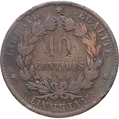 купить Франция 10 сантимов (centimes) 1893