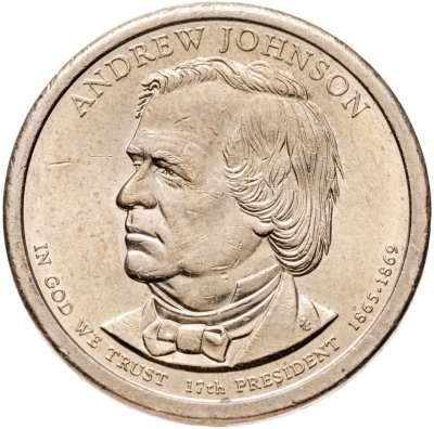 купить США 1 доллар (dollar) 2011 D Президент США - Эндрю Джонсон (1865-1869) знак монетного двора: "D" - Денвер