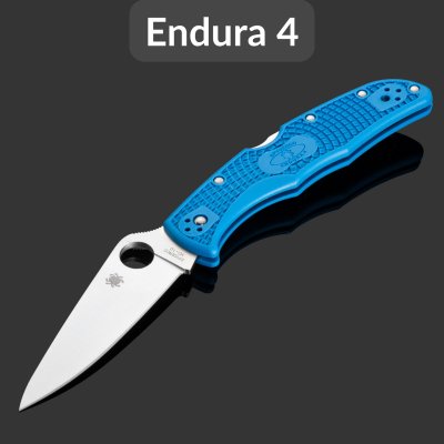 купить Складной нож Spyderco Endura 4 (C10FPBL), сталь VG-10, рукоять Blue FRN