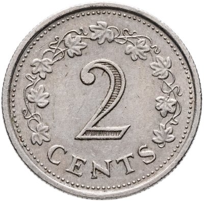 купить Мальта 2 цента (cents) 1976