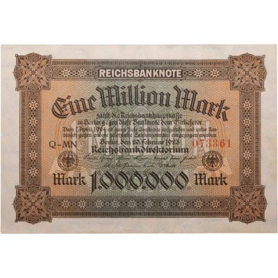 купить Германия 1000000 марок 1923 года (Pick 86a(1)