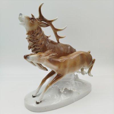 купить Статуэтка "Олени", фарфор, аэрография, Carl Scheidig, Gräfenthal, Германия, 1935-1972 гг.