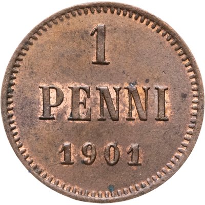 купить 1 пенни (penni) 1901, монета для Финляндии