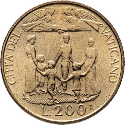 купить Ватикан 200 лир (lire) 1996